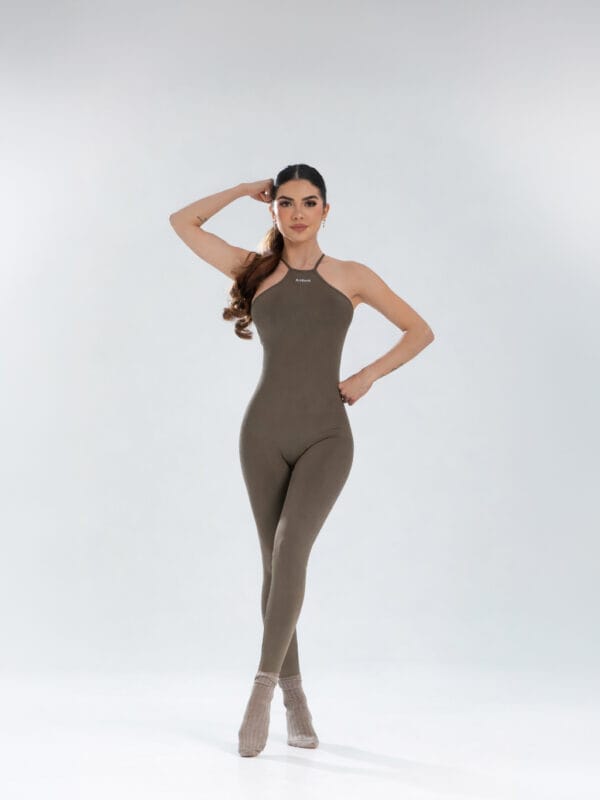 Enterizo largo negro Avera Fénix activewear mujer